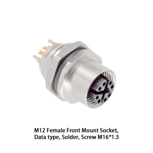 HSCN01M12-XXF-142 M12 Front Mount Socket