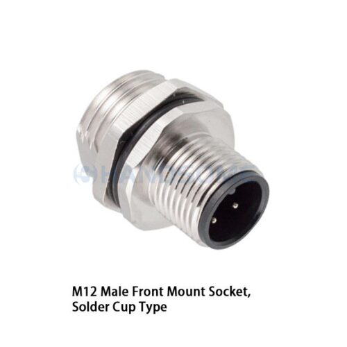 HSCN01M12-XXM-082 M12 Front Mount Socket