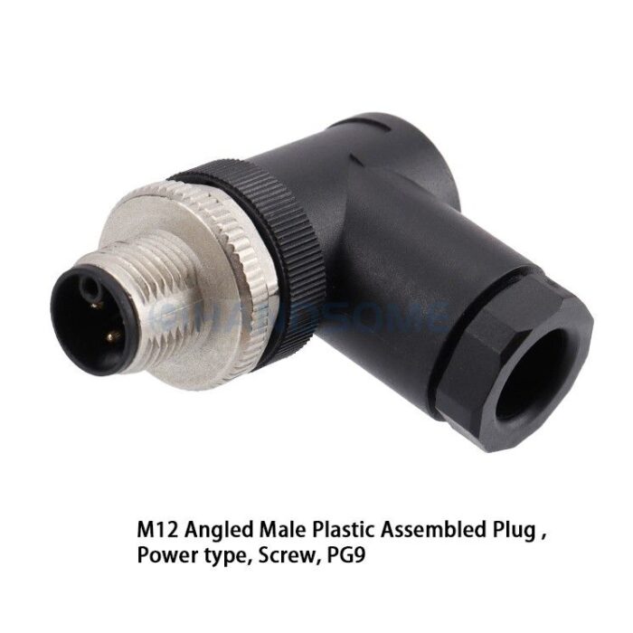 HSCN01M12-XXM-154 M12 Angled Plastic Assem. Plug