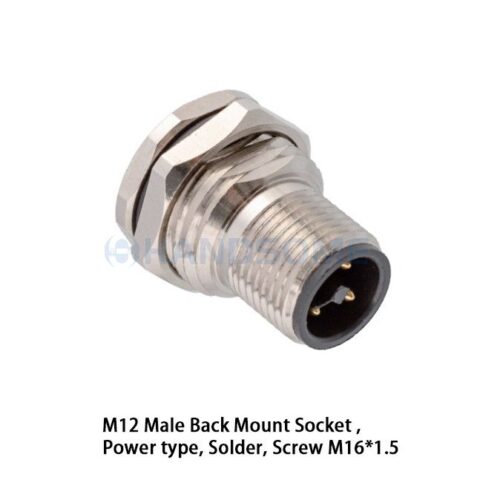 HSCN01M12-XXM-159 M1 2 Back Mount Socket