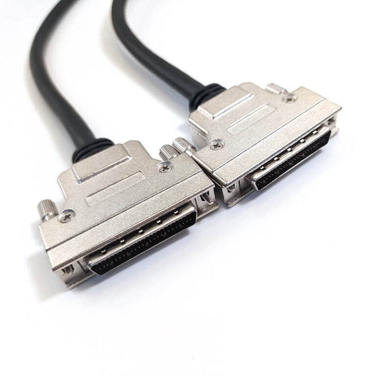 SCSI DB50 Cable 10 Foot - 50-Pin Male To Male Interface Cable For SCSI Devices