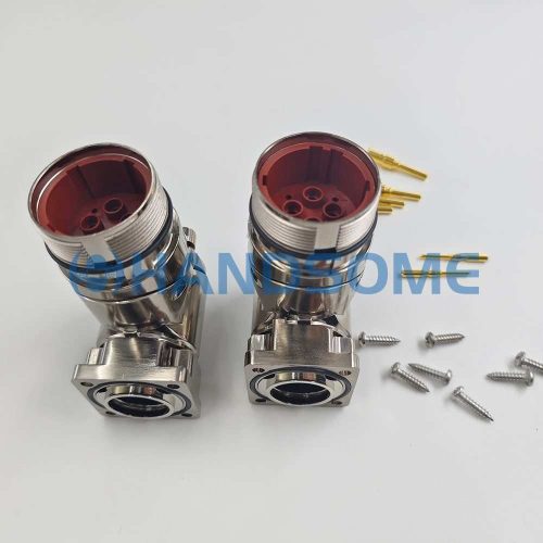 M40 6P Male Power Connector Angled Type Scoket